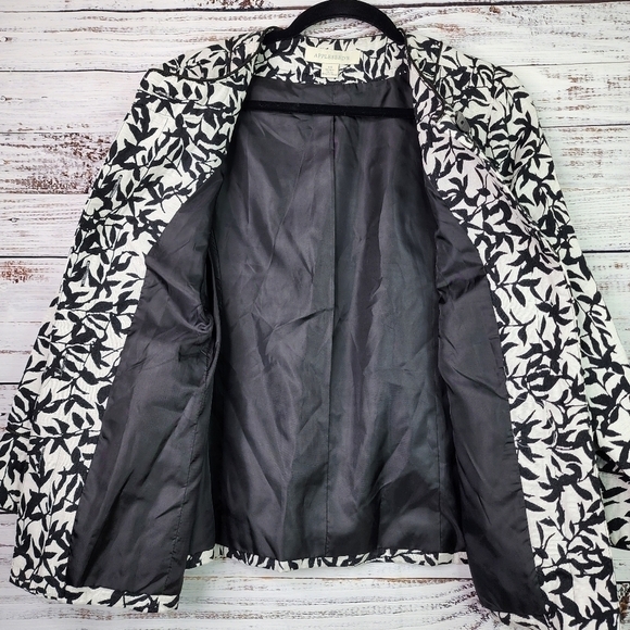 APPLESEED'S PLUS SIZE 14 BLACK WHITE BLAZER COAT JACKET - Picture 8 of 11